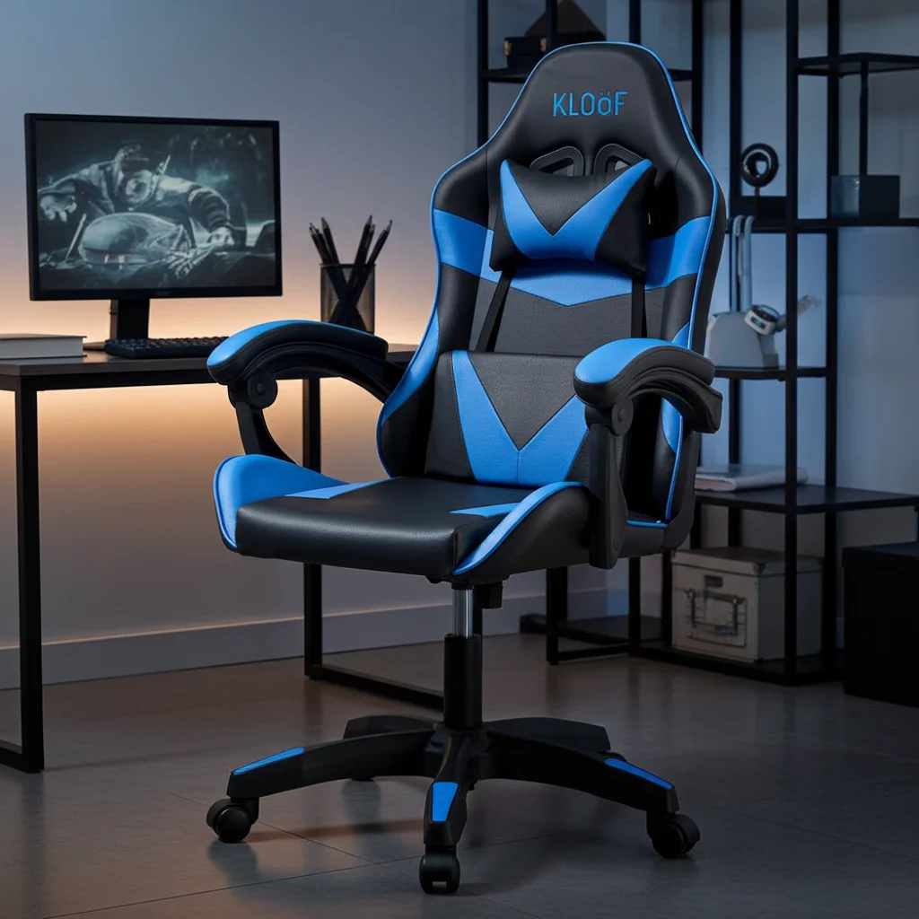 cadeira gamer azul