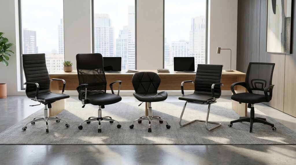 5 Cadeiras de escritório boa e barata